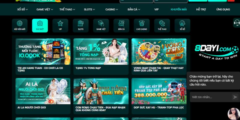 8DAY_Khuyến Mãi Nạp Tiền Giúp Lô Thủ Thỏa Sức Đam Mê Khuyến mãi nạp tiền